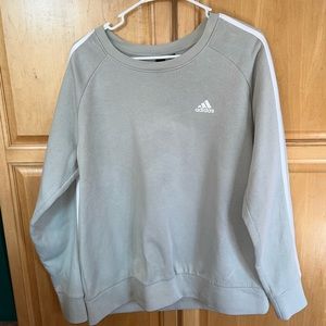 ADIDAS light green w/white Stripes Sweatshirt XL